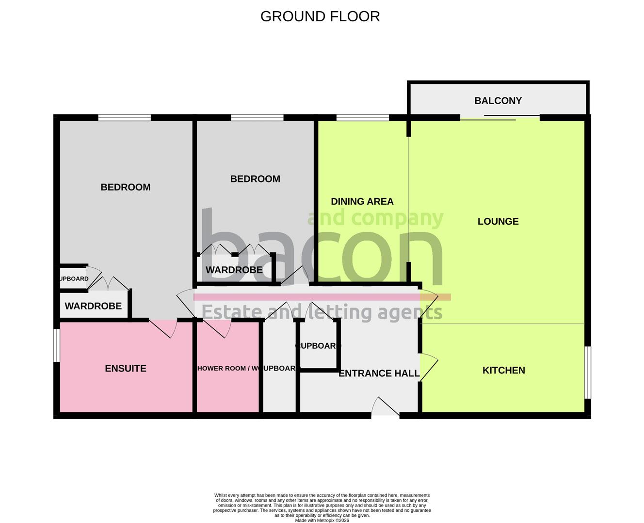Floor Plan | Flat - Purpose Built | Cardinal Court, Grand Avenue, Worthing, BN12 | For Sale